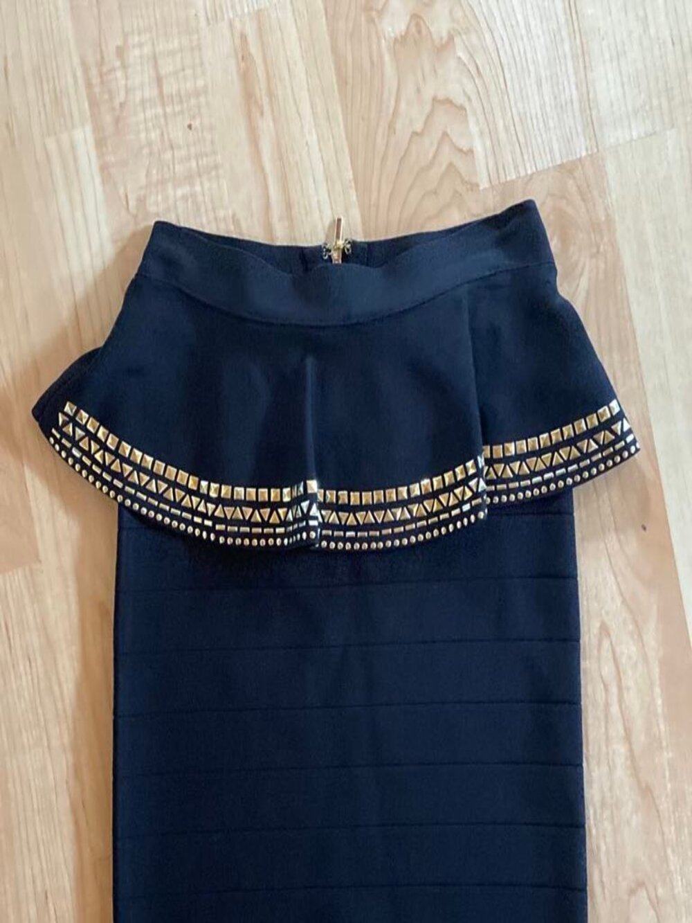 Womens Size S Black Studded Mini Skirt
